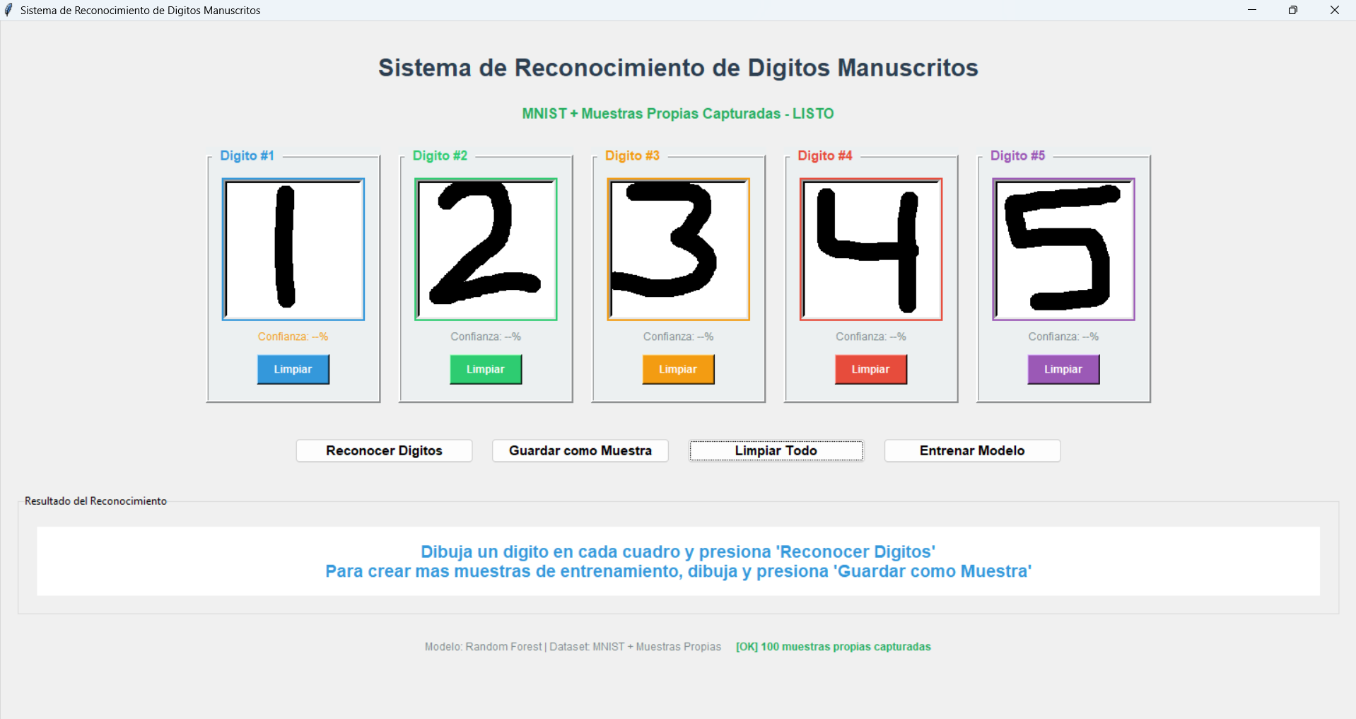 Dibujando dígitos