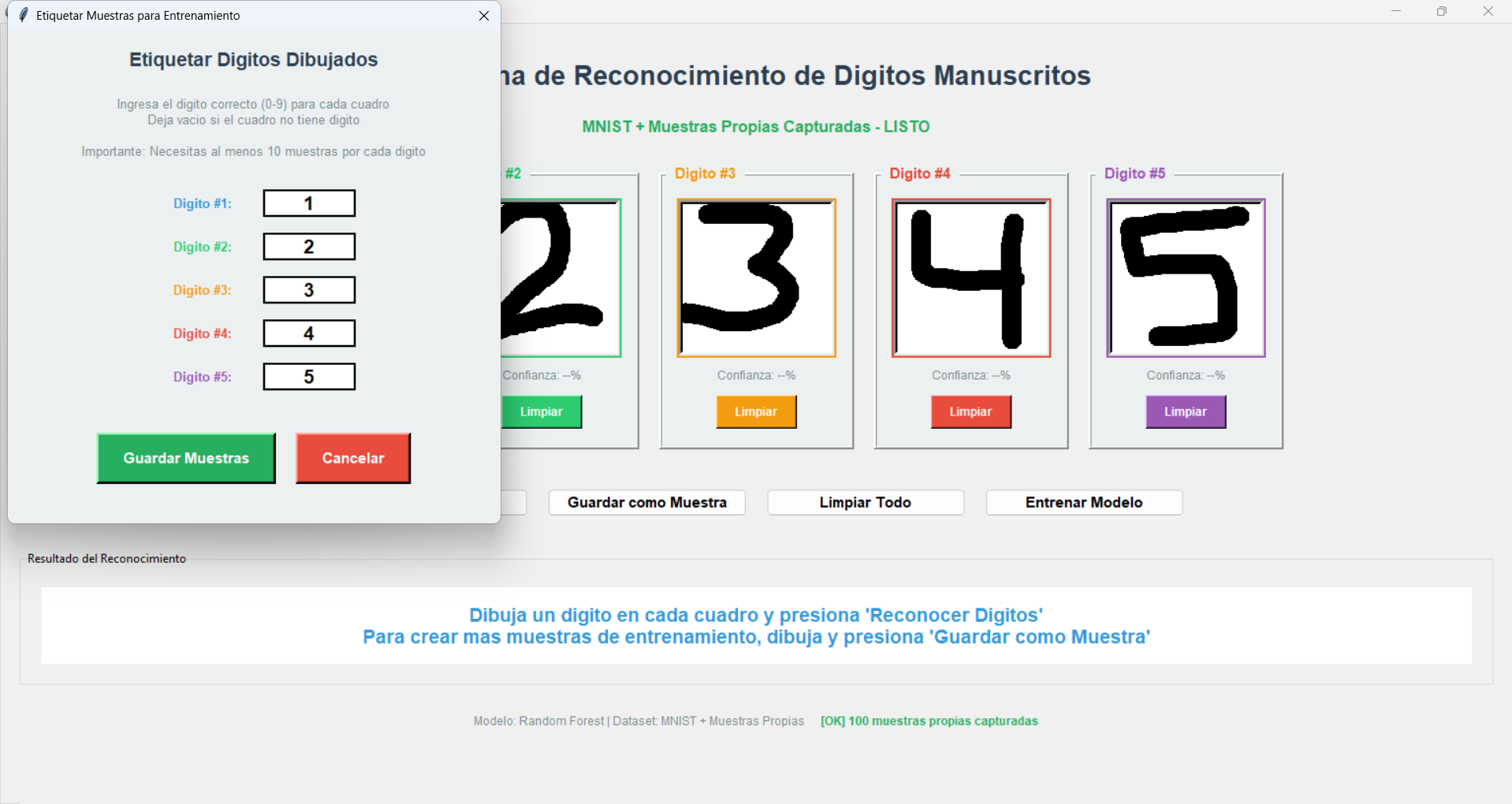 Etiquetado de dígitos